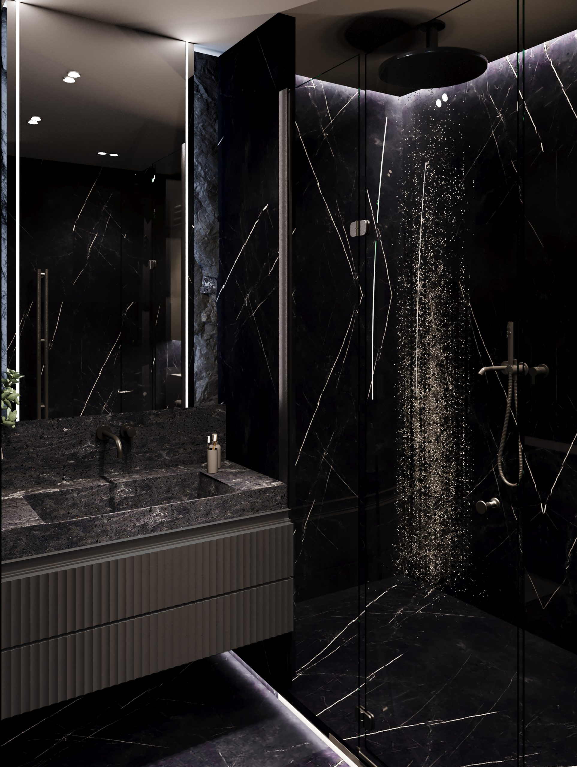 Интерьер душевой комнаты