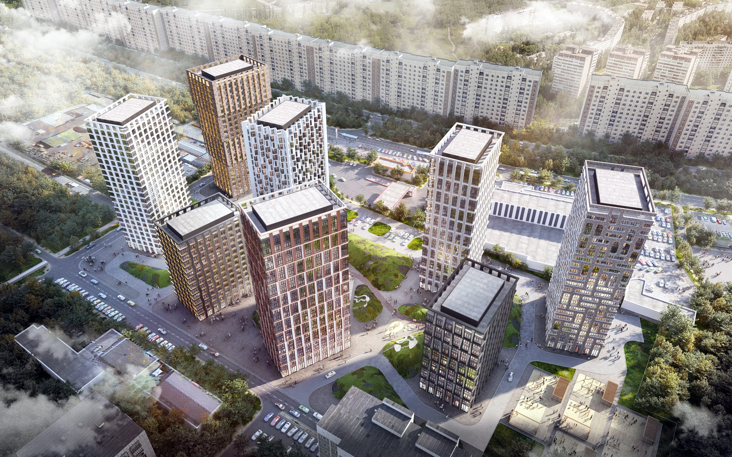 Жилой комплекс, Высоковольтный проезд, Москва