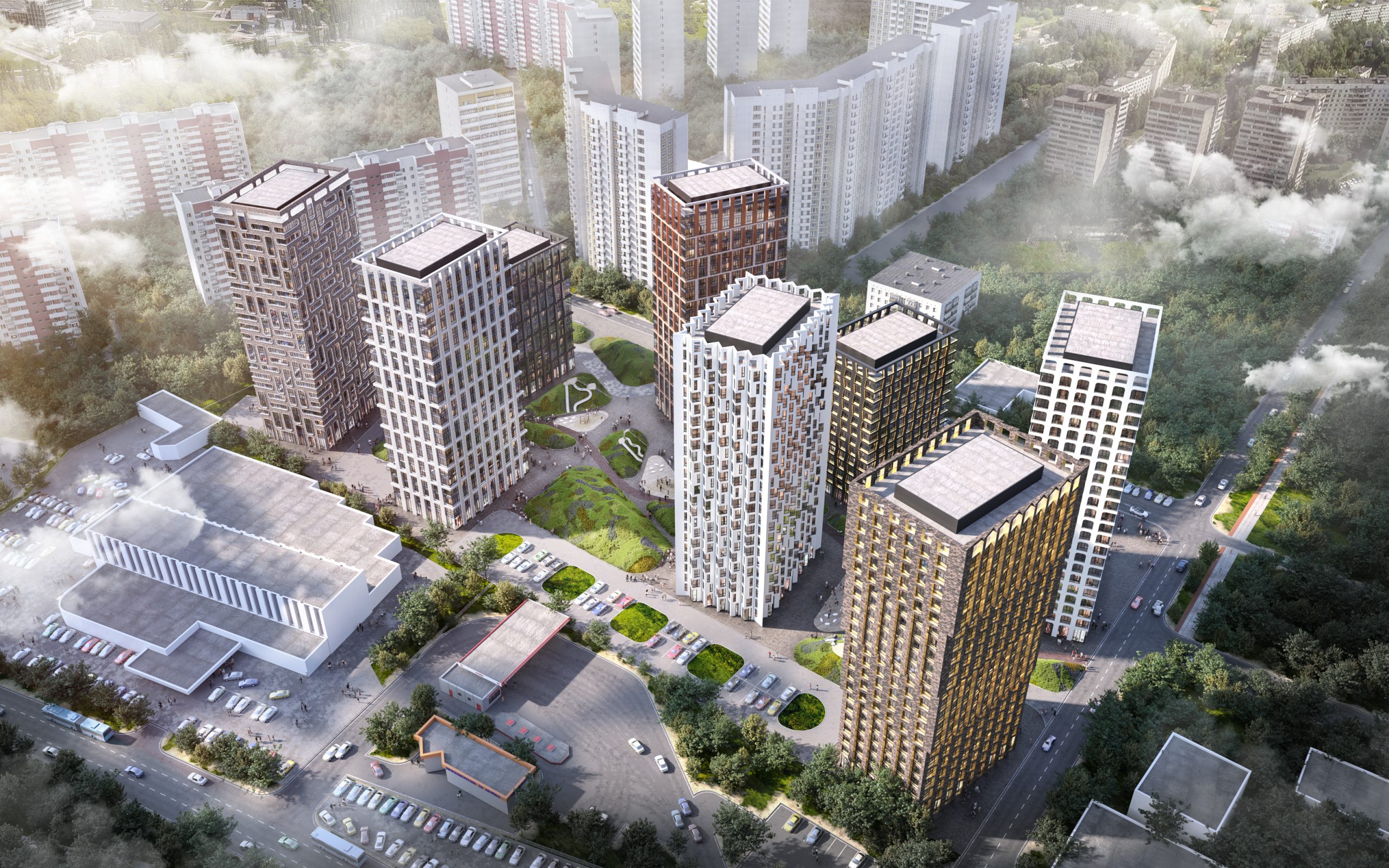 Жилой комплекс, Высоковольтный проезд, Москва